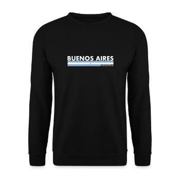 Buenos Aires Argentine Drapeau de l’Argentine - Sweat-shirt Unisexe - noir - Devant - Alina (178cm) & Michal (187cm)