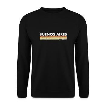 Buenos Aires Vintage Rétro Argentine - Sweat-shirt Unisexe - noir - Devant - Alina (178cm) & Michal (187cm)