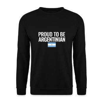 Fier d’être le drapeau argentin de l’Argentine - Sweat-shirt Unisexe - noir - Devant - Alina (178cm) & Michal (187cm)