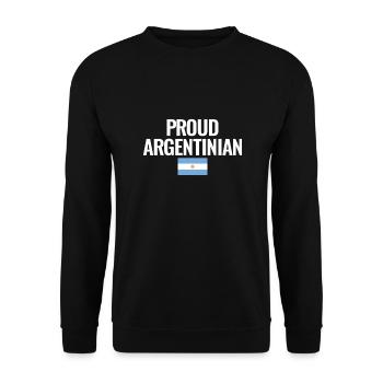 Fier drapeau argentin argentin Argentine - Sweat-shirt Unisexe - noir - Devant - Alina (178cm) & Michal (187cm)