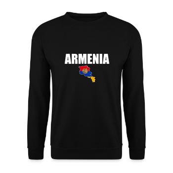 Armenia Map Armenia Armenian Flag Armenian - Unisex Sweatshirt - black - Front - Alina (178cm) & Michal (187cm)