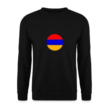 Armenien Armenische Flagge Armenier - Unisex Pullover - Schwarz - Vorne - Alina (178cm) & Michal (187cm)