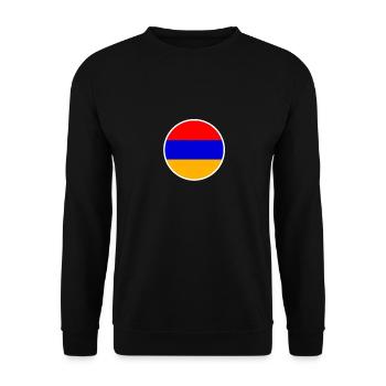 Armenien Armenische Flagge Armenier - Unisex Pullover - Schwarz - Vorne - Alina (178cm) & Michal (187cm)