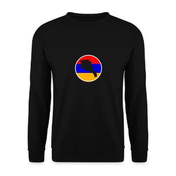 Armenia Map Armenian Flag Armenians - Unisex Sweatshirt - black - Front - Alina (178cm) & Michal (187cm)