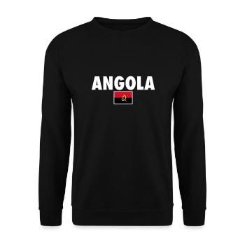 Angola Angolan Flag Angolan - Unisex Sweatshirt - black - Front - Alina (178cm) & Michal (187cm)