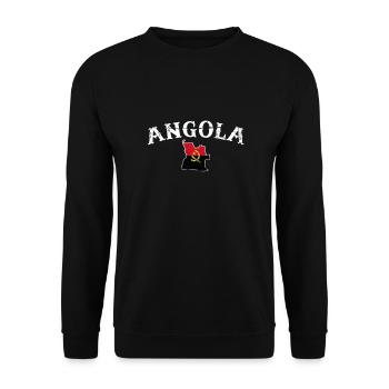 Angola Vintage Map Angolan Flag Angolan - Unisex Sweatshirt - black - Front - Alina (178cm) & Michal (187cm)