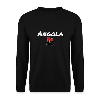 Angola Vintage Map Angolan Flag Angolan - Unisex Sweatshirt - black - Front - Alina (178cm) & Michal (187cm)