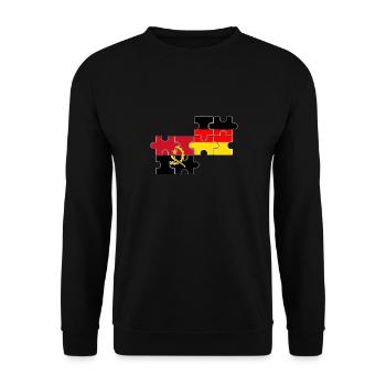 Angola Allemagne Drapeau Allemands Angolais - Sweat-shirt Unisexe - noir - Devant - Alina (178cm) & Michal (187cm)
