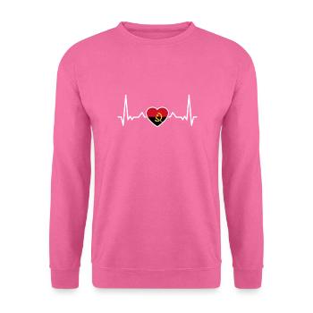 Angola Heartbeat Drapeau angolais Angola - Sweat-shirt Unisexe - rose - Devant