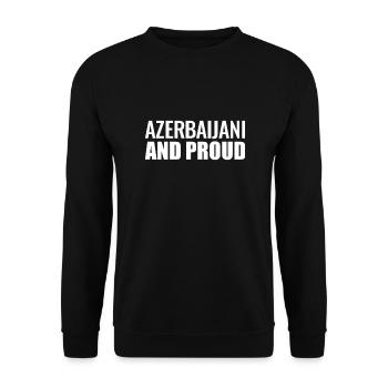 Azerbaijani And Proud Aserbaidschan - Unisex Pullover - Schwarz - Vorne - Alina (178cm) & Michal (187cm)