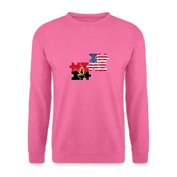 Angola USA Drapeau Américain Angola - Sweat-shirt Unisexe - rose - Devant