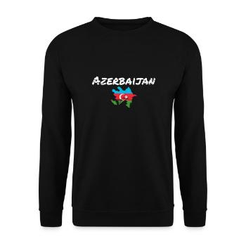 Azerbaijan Vintage Map Azerbaijan Flag - Unisex Sweatshirt - black - Front - Alina (178cm) & Michal (187cm)