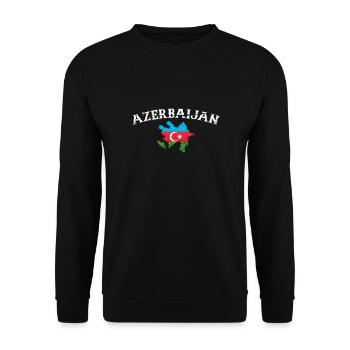 Azerbaijan Vintage Map Azerbaijan Flag - Unisex Sweatshirt - black - Front - Alina (178cm) & Michal (187cm)