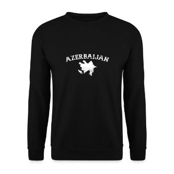 Azerbaijan Vintage Karte Aserbaidschan - Unisex Pullover - Schwarz - Vorne - Alina (178cm) & Michal (187cm)