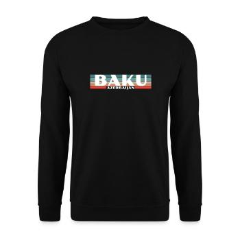 Bakou Azerbaïdjan Aserbaidschan - Sweat-shirt Unisexe - noir - Devant - Alina (178cm) & Michal (187cm)