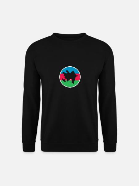 Azerbaijan Map Azerbaijan Flag - Unisex Sweatshirt - black
