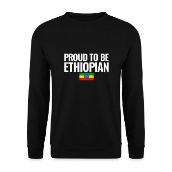 Proud To Be Ethiopian Ethiopian Ethiopian Flag - Unisex Sweatshirt - black - Front - Alina (178cm) & Michal (187cm)