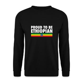 Proud To Be Ethiopian Ethiopian Ethiopian Flag - Unisex Sweatshirt - black - Front - Alina (178cm) & Michal (187cm)
