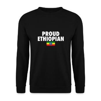 Proud Ethiopian Flag - Unisex Sweatshirt - black - Front - Alina (178cm) & Michal (187cm)