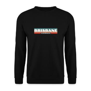 Brisbane Australia Retro Australien Australische - Unisex Pullover - Schwarz - Vorne - Alina (178cm) & Michal (187cm)