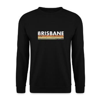 Brisbane Australia Retro Australien Vintage - Unisex Pullover - Schwarz - Vorne - Alina (178cm) & Michal (187cm)