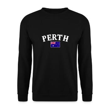 Perth Australia Australia Australian Flag - Unisex Sweatshirt - black - Front - Alina (178cm) & Michal (187cm)