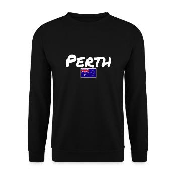 Perth Australia Australia Australian Flag - Unisex Sweatshirt - black - Front - Alina (178cm) & Michal (187cm)