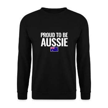 Fier d’être australien Australie Drapeau australien - Sweat-shirt Unisexe - noir - Devant - Alina (178cm) & Michal (187cm)