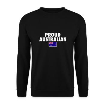 Proud Australian Australian Australian Flag - Unisex Sweatshirt - black - Front - Alina (178cm) & Michal (187cm)