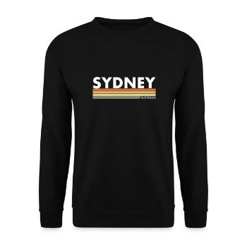Sydney Australia Retro Australien Australische - Unisex Pullover - Schwarz - Vorne - Alina (178cm) & Michal (187cm)