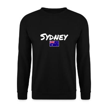 Sydney Australia Australia Australian Flag - Unisex Sweatshirt - black - Front - Alina (178cm) & Michal (187cm)