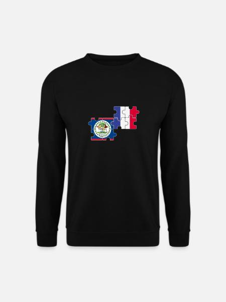 Belize France Flag Belizer - Unisex Sweatshirt - black