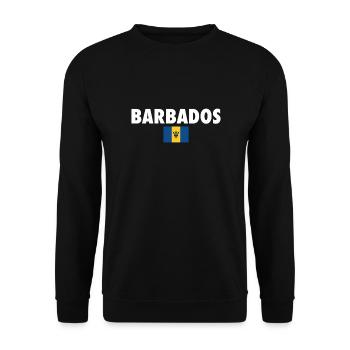Barbados Barbadische Flagge Barbadier - Unisex Pullover - Schwarz - Vorne - Alina (178cm) & Michal (187cm)