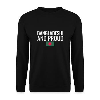 Bangladeshi And Proud Bangladesh Flag - Unisex Sweatshirt - black - Front - Alina (178cm) & Michal (187cm)