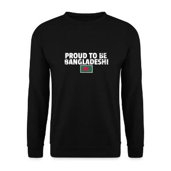 Proud To Be Bangladeshi Vintage Bangladeshi Flag - Unisex Sweatshirt - black - Front - Alina (178cm) & Michal (187cm)