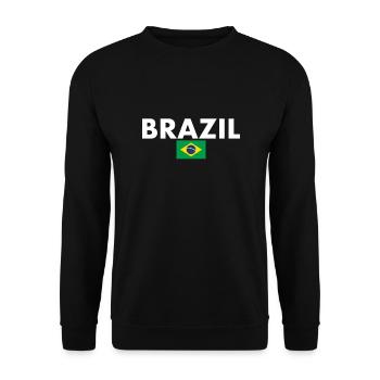 Brésil Brésil Drapeau brésilien - Sweat-shirt Unisexe - noir - Devant - Alina (178cm) & Michal (187cm)