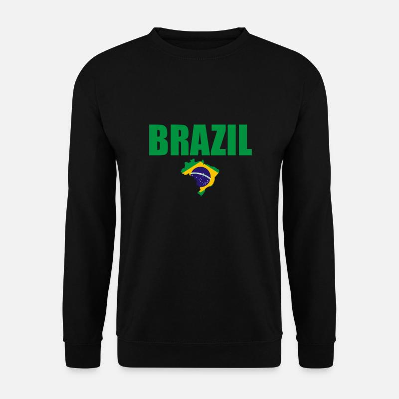 Brésil Carte Brésil Drapeau brésilien - Sweat-shirt Unisexe - noir
