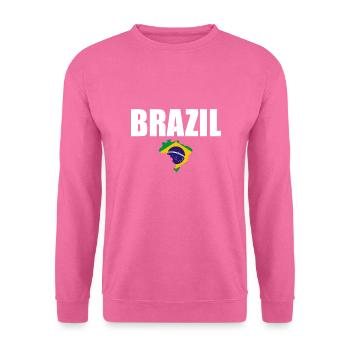 Carte Brésil Brésil Drapeau brésilien - Sweat-shirt Unisexe - rose - Devant