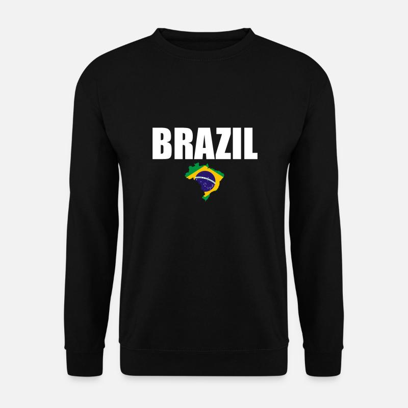 Carte Brésil Brésil Drapeau brésilien - Sweat-shirt Unisexe - noir