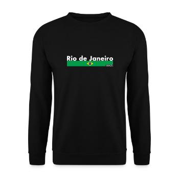 Rio de Janeiro Brésil Brésil Drapeau - Sweat-shirt Unisexe - noir - Devant - Alina (178cm) & Michal (187cm)
