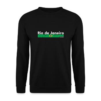 Rio de Janeiro Brazil Vintage Brasilien - Unisex Sweatshirt - black - Front - Alina (178cm) & Michal (187cm)