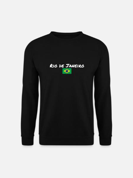Rio de Janeiro Brésil Brésil Drapeau - Sweat-shirt Unisexe - noir