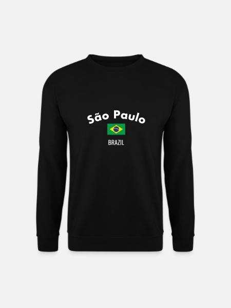 São Paulo Brazil Brasilien Brasilianische Flagge - Unisex Pullover - Schwarz