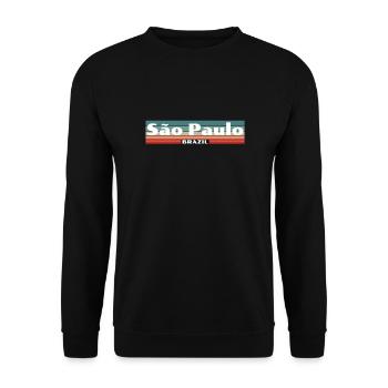 São Paulo, Brazil, Brazil, Retro, Brazilian - Unisex Sweatshirt - black - Front - Alina (178cm) & Michal (187cm)