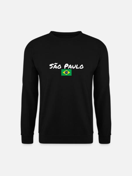 São Paulo Brésil Brésil Drapeau brésilien - Sweat-shirt Unisexe - noir