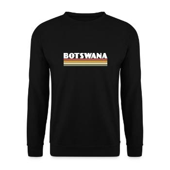 Botswana Botsuana Botsuanische Retro Botsuaner - Unisex Pullover - Schwarz - Vorne - Alina (178cm) & Michal (187cm)