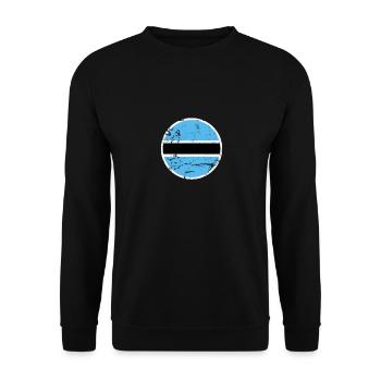 Botswana Vintage Botswana Flag Botswana - Unisex Sweatshirt - black - Front - Alina (178cm) & Michal (187cm)