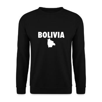 Bolivia Map Bolivia Bolivian - Unisex Sweatshirt - black - Front - Alina (178cm) & Michal (187cm)