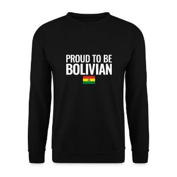 Fier d’être bolivien Bolivie Drapeau bolivien - Sweat-shirt Unisexe - noir - Devant - Alina (178cm) & Michal (187cm)
