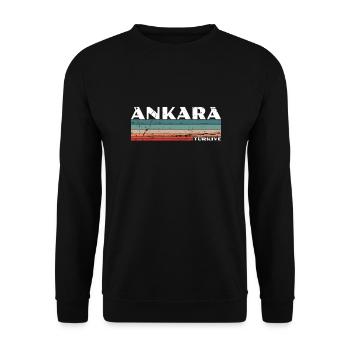 Ankara Türkiye Turkey Vintage Turkey Turkish - Unisex Sweatshirt - black - Front - Alina (178cm) & Michal (187cm)